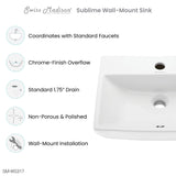 Sublime Compact Ceramic Wall Hung Sink