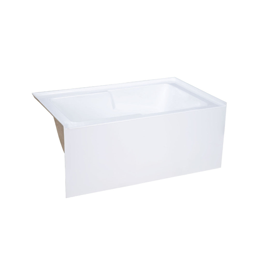 Voltaire 48 x 30" Left-Hand Drain Alcove Integrated Armrest Bathtub with Apron