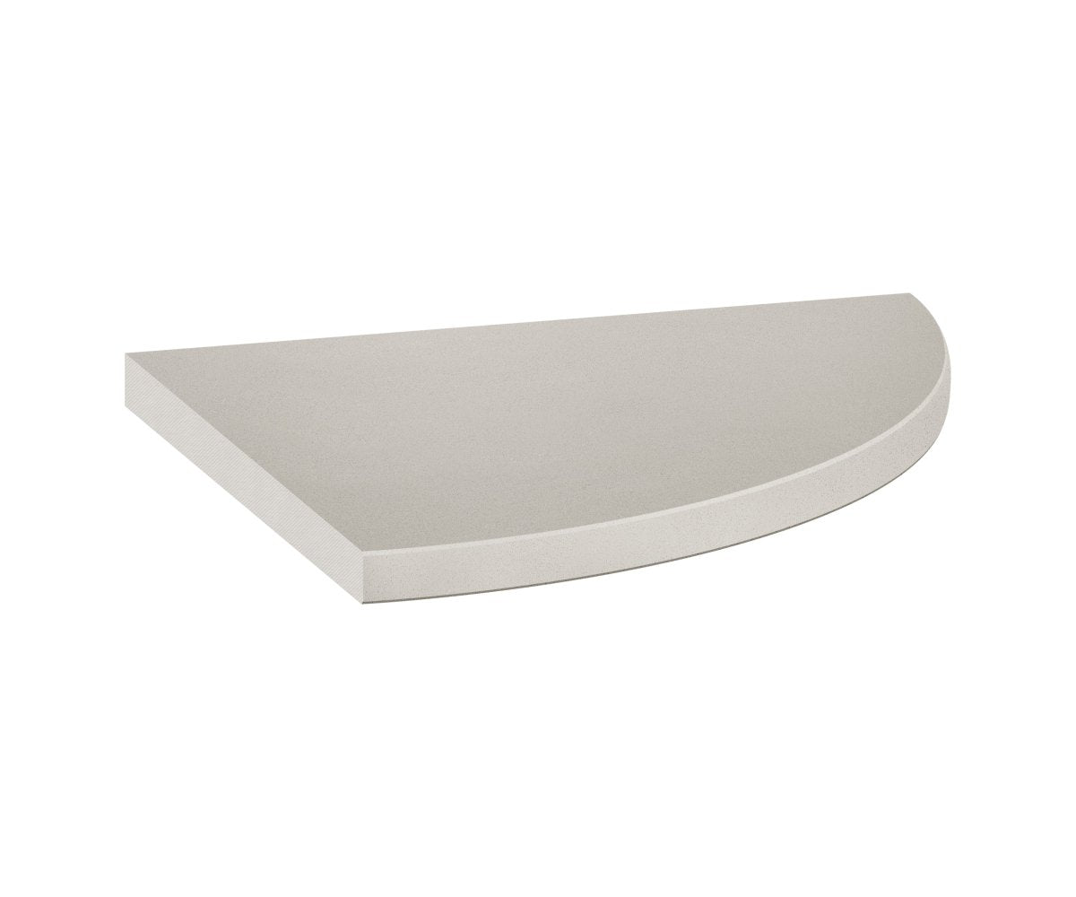 Anatolia Tile 9X9 Corner Shelf Marmiline Ash Polished Engineered Stone Shelf 36-028  - premium natural stone mosaic tile from Anatolia Tile, available at PoshHaus showroom in Keene, NH