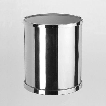 Round Bathroom Waste Bin in Brass