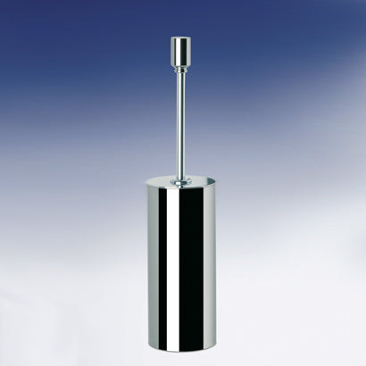 Toilet Brush Holder, Contemporary, Round, Brass