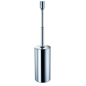 Toilet Brush Holder, Free Standing, Brass, Round, With Cover