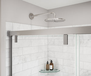 MAAX 135323-900-084-000 Uptown 44-47 x 76 in. 8 mm Sliding Shower Door for Alcove Installation with Clear glass in Chrome