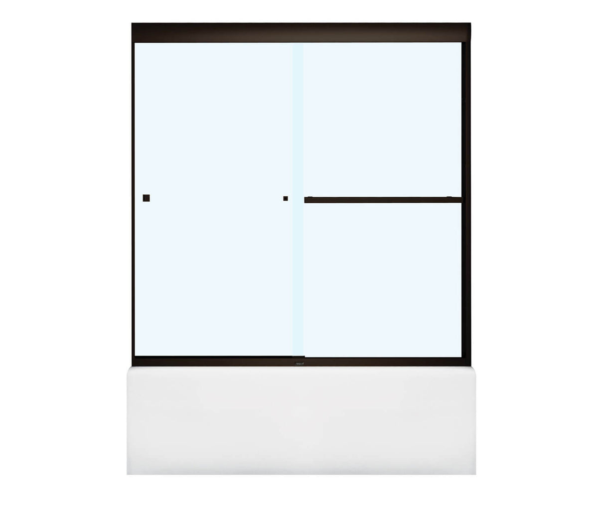 MAAX 135673-900-172-000 Aura 55-59 x 57 in. 8 mm Bypass Tub Door for Alcove Installation with Clear glass in Dark Bronze