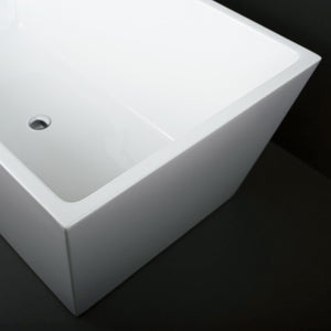DAX Acrylic Square Freestanding Bathtub, White BT-8013