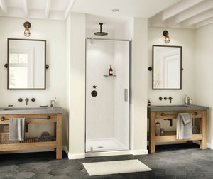 MAAX 137836-900-084-000 ModulR 34 x 78 in. 8 mm Pivot Shower Door for Alcove Installation with Clear glass in Chrome
