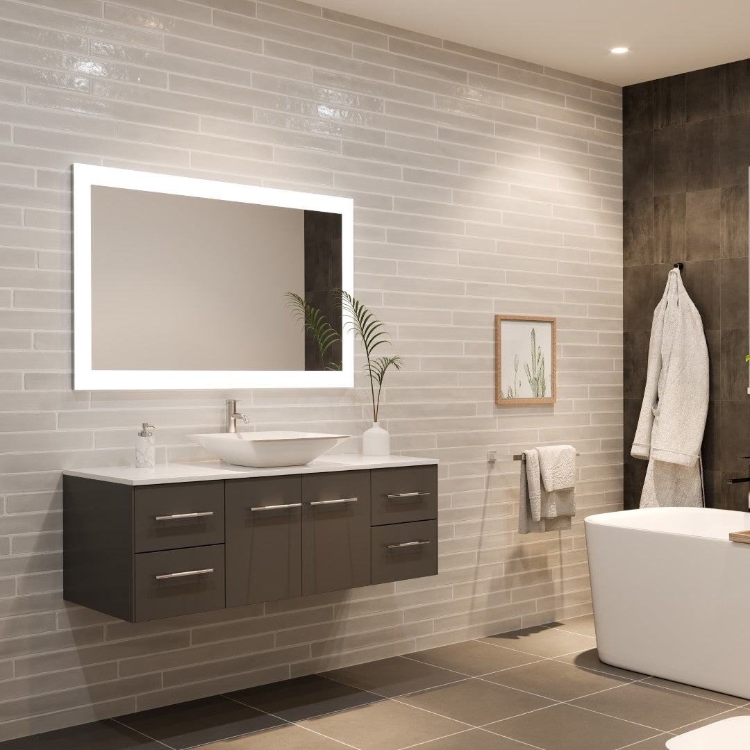 Eviva Frame 47" x 28" Rectangular Frameless Mirror
