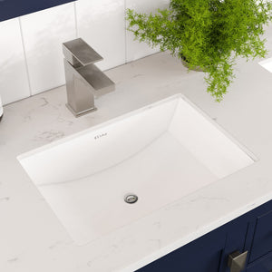 London 54 in. Blue Double Sink  Bath Vanity with Carrara Quartz Top and Undermount Porcelain Sinks