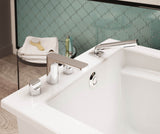 MAAX 105571-000-001-100 Optik 6032 F Acrylic Freestanding End Drain Bathtub in White with White Skirt
