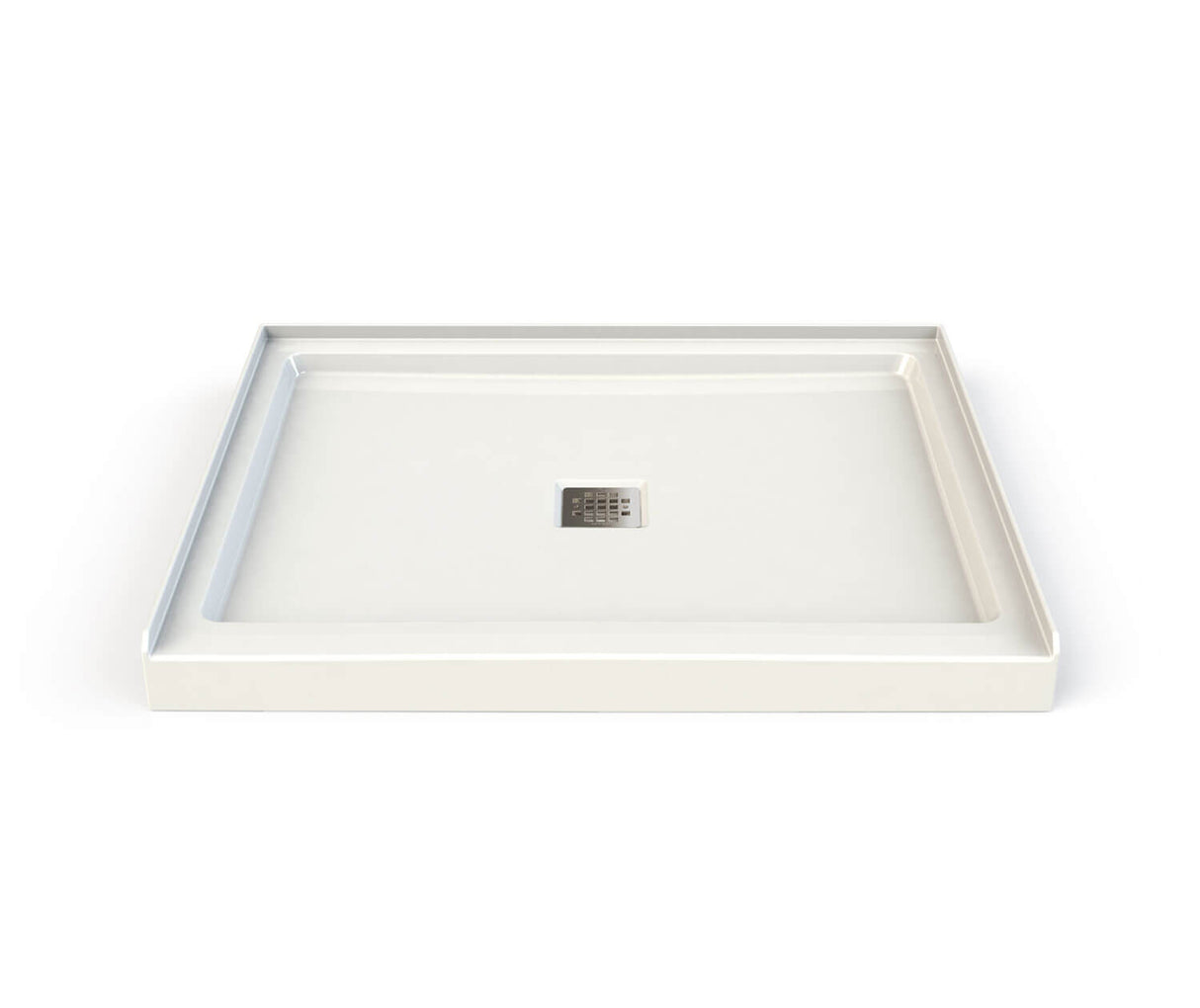 MAAX 106382-000-001-000 Rectangular Base 4234 Acrylic Alcove or Corner Shower Base with Center Drain in White