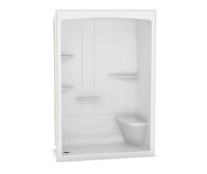 MAAX 105922-NR-000-001 Camelia SHR-6034 Acrylic Alcove Right-Hand Drain One-Piece Shower in White