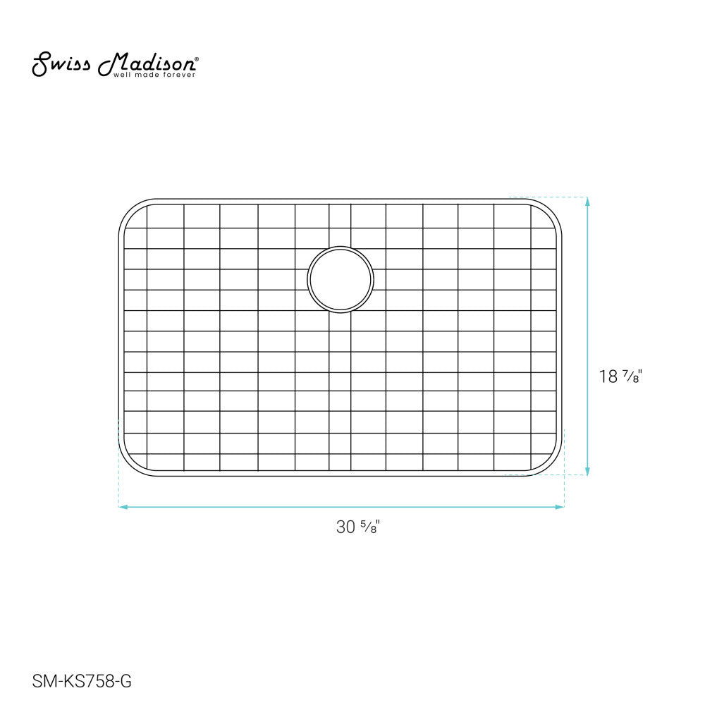 Stainless Steel Kitchen Sink Grid for 33 x 21 Sinks