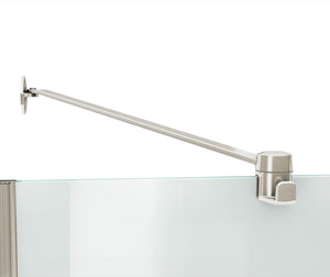 MAAX 136883-900-305-000 Reveal 71 51 ½-54 ½ x 71 ½ in. 8mm Pivot Shower Door for Alcove Installation with Clear glass in Brushed Nickel