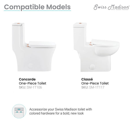 Toilet Hardware, Rose Gold (SM-1T106HBG, SM-1T117HBG)