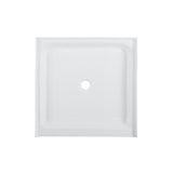 Voltaire 42 x 42 Acrylic White, Single-Threshold, Center Drain, Shower Base