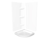 MAAX 101426-000-001-000 Neo-Round Base 32 3 in. 32 x 32 Acrylic Corner Left or Right Shower Base with Corner Drain in White