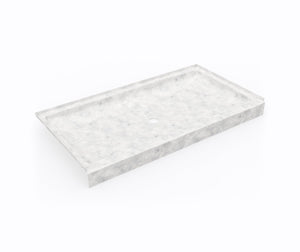 Swanstone SS-3260 32 x 60 Swanstone Alcove Shower Pan with Center Drain in Ice SF03260MD.130