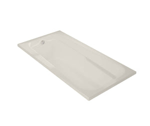 MAAX 100104-003-007-000 Timeless 72 x 36 Acrylic Alcove End Drain Whirlpool Bathtub in Biscuit