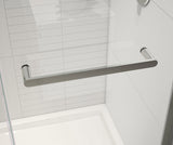 MAAX 138956-900-084-000 Halo Pro 56 ½-59 x 78 ¾ in. 8 mm Sliding Shower Door with Towel Bar for Alcove Installation with Clear glass in Chrome