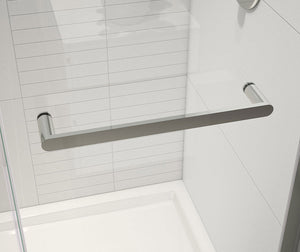 MAAX 138956-900-084-000 Halo Pro 56 ½-59 x 78 ¾ in. 8 mm Sliding Shower Door with Towel Bar for Alcove Installation with Clear glass in Chrome
