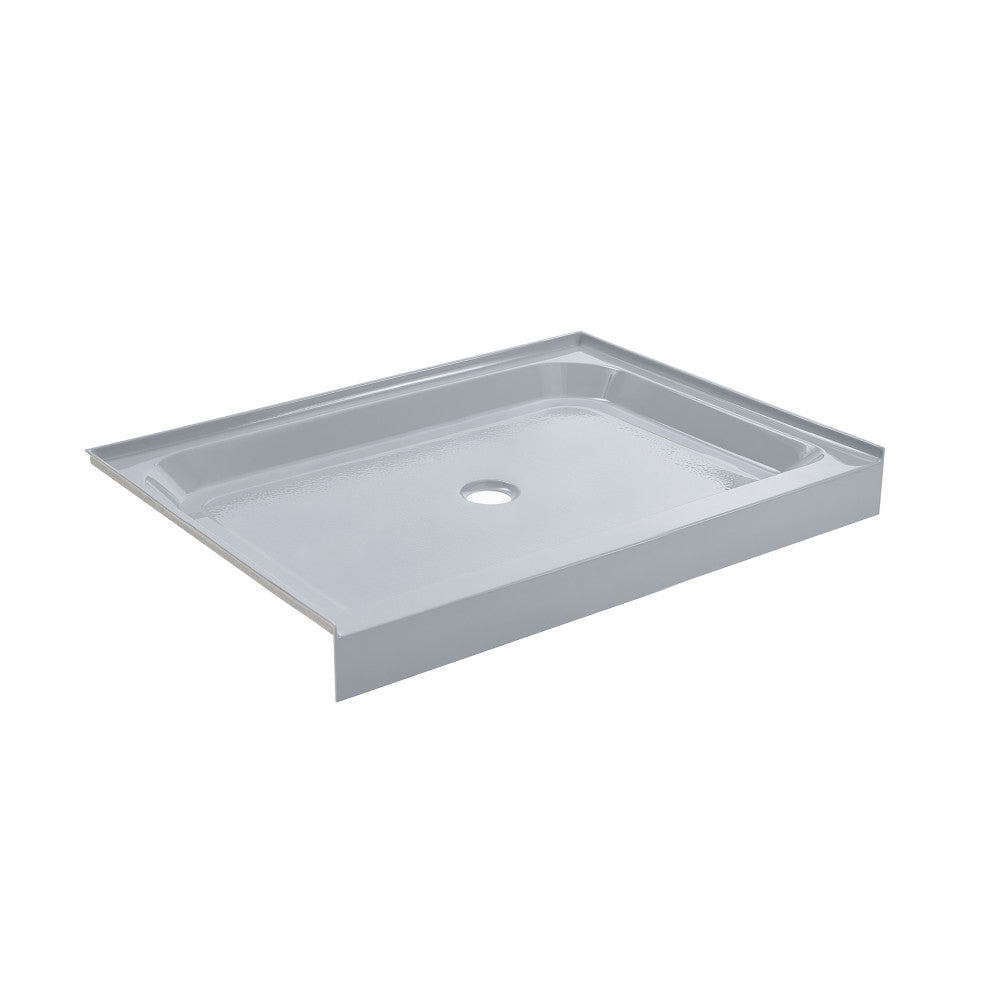 Voltaire 48 x 32 Single-Threshold, Center Drain, Shower Base in Grey