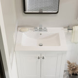 Ceramic Vanity Top 24 with Three Faucet Holes