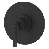 Winter Park Shower Flange Only Trim in Spot Defense Matte Black