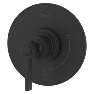 Winter Park Shower Flange Only Trim in Spot Defense Matte Black