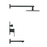 Concorde Single-Handle 1-Spray Tub and Shower Faucet in Matte Black (Valve Included)