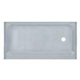 Voltaire 60 x 32 Single-Threshold, Right-Hand Drain, Shower Base in Grey