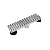 DAX Stainless Steel Rectangular Shower Floor Drain with 18 Gauge, 12", Brushed Stainless Steel DR12-H01
