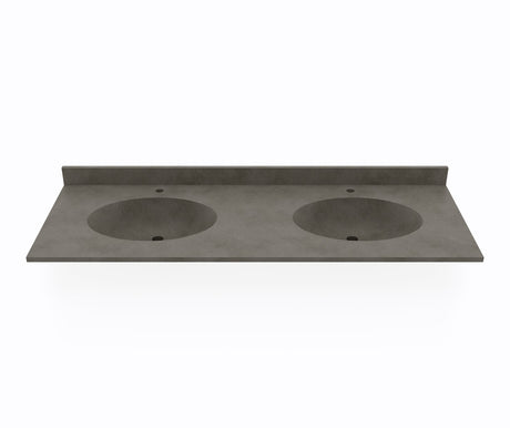 Swanstone CH2B2273 Chesapeake 22 x 73 Double Bowl Vanity Top in Charcoal Gray CH022732B.209