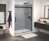 MAAX 138762-900-173-000 Inverto 56-59 x 70 ½-74 in. 8mm Bypass Shower Door for Alcove Installation with Clear glass in Dark Bronze