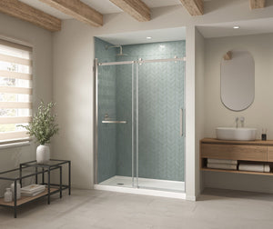MAAX 420022-541-001-000 B3X 6032 Acrylic Alcove Shower Base with Anti-slip Bottom with Left-Hand Drain in White