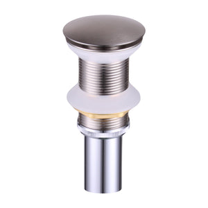 DAX Brass Round Vanity Sink Pop-Up Drain without Overflow, Brushed Nickel DAX-82005-BN