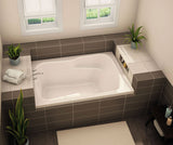 Aker SBF-3672 AcrylX Alcove Right-Hand Drain Bath in White