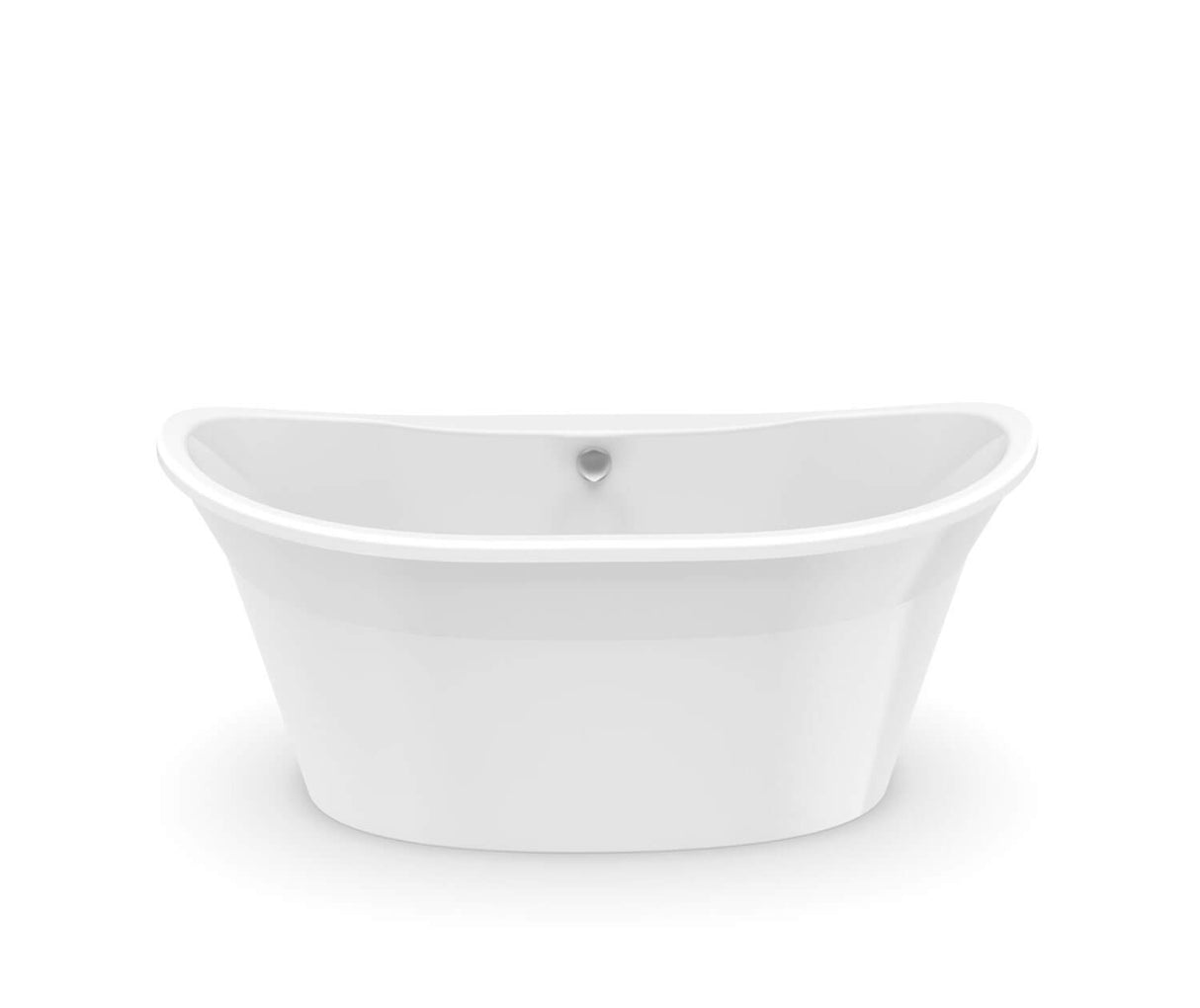 MAAX 106150-000-002-100 Orchestra 6032 AcrylX Freestanding Center Drain Bathtub in White with White Skirt