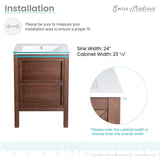 Nadar 24" Bathroom Vanity in Walnut