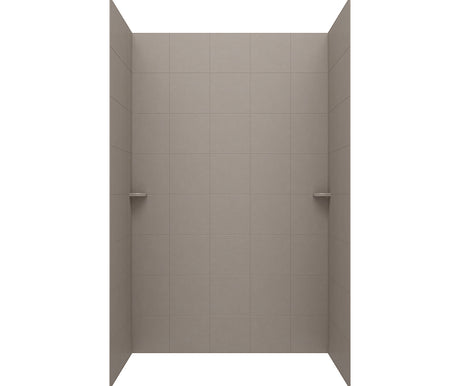 Swanstone SQMK96-3636 36 x 36 x 96 Swanstone Square Tile Glue up Shower Wall Kit in Clay SQMK963636.212