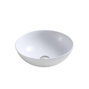 DAX Ceramic Round Bathroom Vessel Basin, 16", Black Matte DAX-CL1344-BM