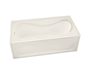 MAAX 105822-000-007-103 Cocoon 6030 IFS Acrylic Alcove Left-Hand Drain Bathtub in Biscuit