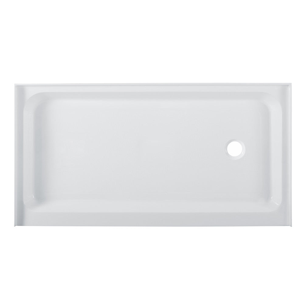 Voltaire 60 x 32 Acrylic White, Single-Threshold, Right-Hand Drain, Shower Base