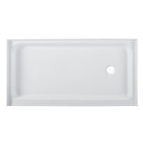 Voltaire 60 x 32 Acrylic White, Single-Threshold, Right-Hand Drain, Shower Base