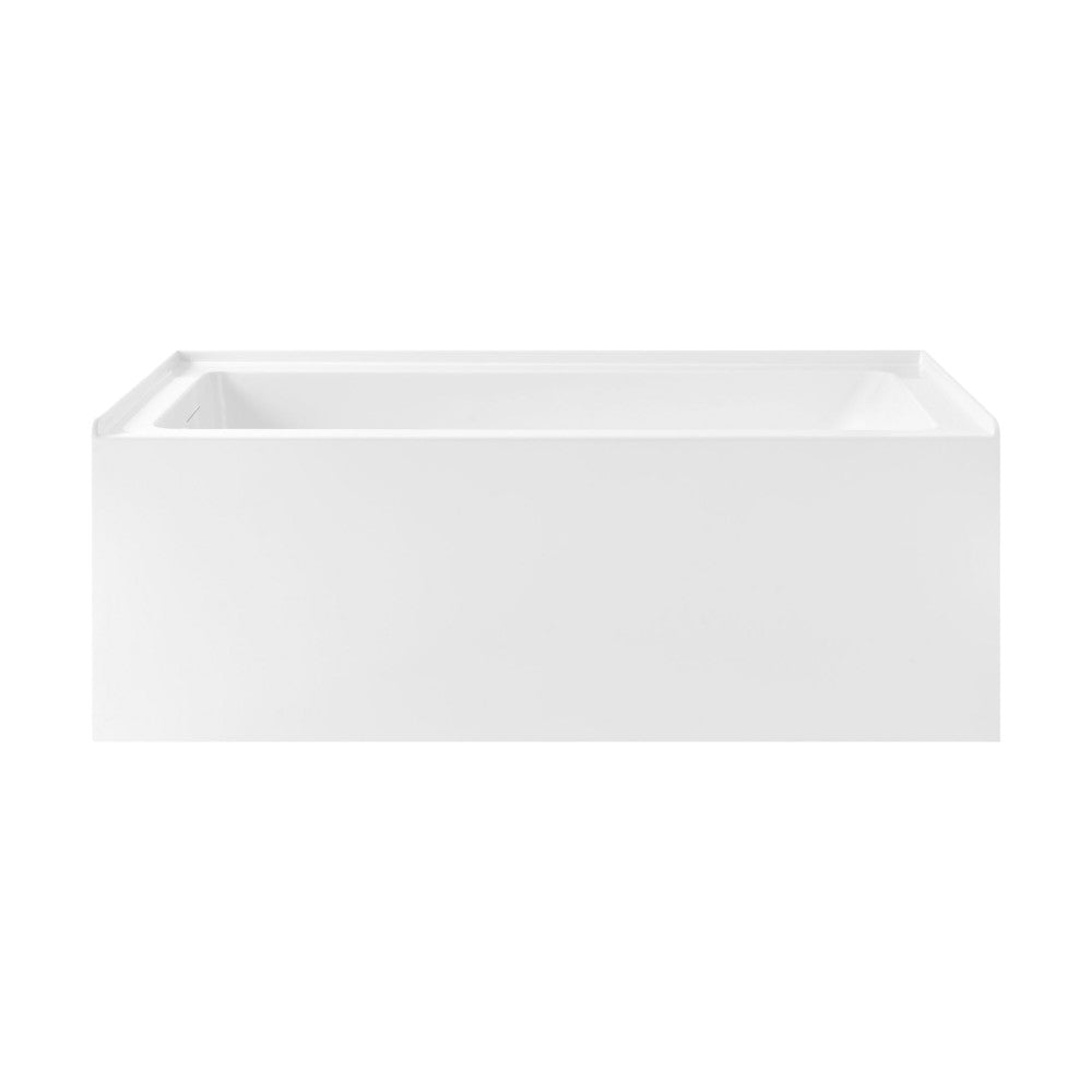 Voltaire 60 x 30 Skirted Left Drain Soaking Apron Bathtub in Glossy White with Integrated Overflow, Drain Included