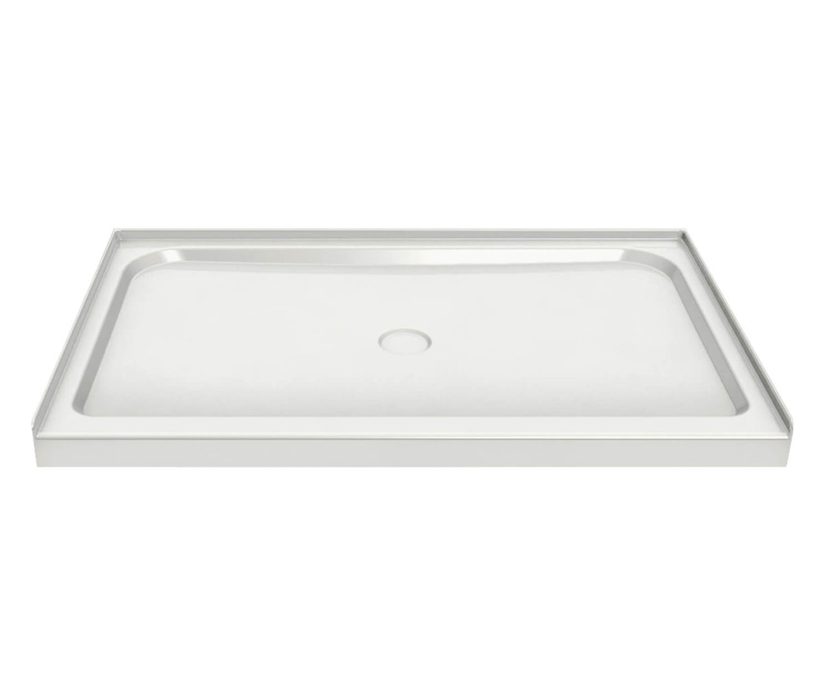 MAAX 105717-000-001-000 Rectangular Base 4836 3 in. Acrylic Alcove Shower Base with Center Drain in White