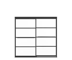 MAAX 135330-972-340-000 Incognito 57 Shaker 56-59 x 56 ¾ in. 8mm Bypass Tub Door for Alcove Installation with Shaker glass in Matte Black