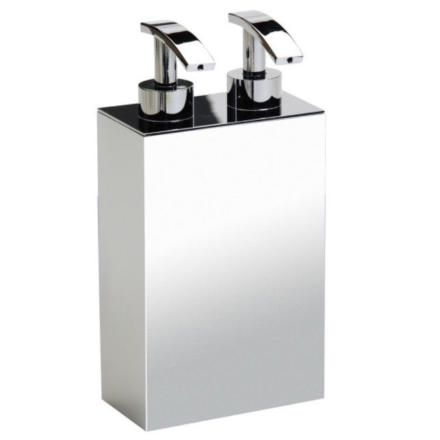 Soap Dispenser, Squared Chrome, Gold, or Satin Nickel, Two Pump(s)