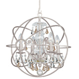 Solaris 4 Light Olde Silver Mini Chandelier 9025-OS-CL-MWP