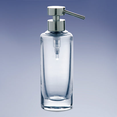 Soap Dispenser, Rounded, Tall Plain Crystal Glass