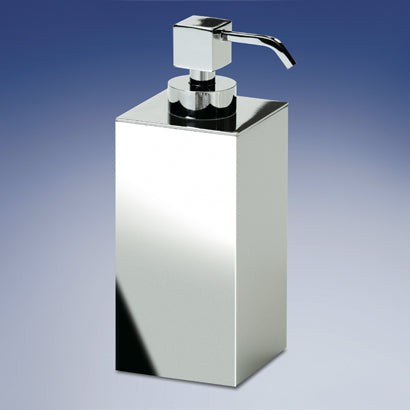 Soap Dispenser, Square, Contemporary, Brass
